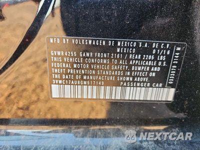 Zdjęcie 12 z 12 samochodu: 2016 VOLKSWAGEN GOLF SPORTWAGEN S VIN:3VWC17AU8GM517149 - miniatura