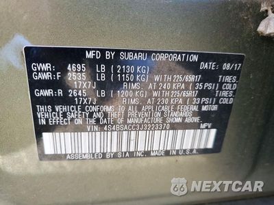Zdjęcie 13 z 13 samochodu: 2018 SUBARU OUTBACK 2.5I PREMIUM VIN:4S4BSACC3J3223370 - miniatura