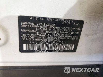 Zdjęcie 13 z 13 samochodu: 2013 SUBARU FORESTER 2.5X PREMIUM VIN:JF2SHADC6DH402092 - miniatura