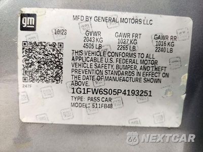 Zdjęcie 12 z 12 samochodu: 2023 CHEVROLET BOLT EV 1LT VIN:1G1FW6S05P4193251 - miniatura