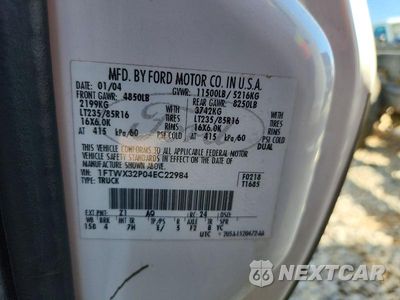 Zdjęcie 12 z 12 samochodu: 2004 FORD F350 SUPER DUTY VIN:1FTWX32P04EC22984 - miniatura