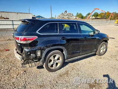 Trzecie zdjęcie samochodu z tyłu: 2016 TOYOTA HIGHLANDER HYBRID LIMITED PLATINUM VIN:5TDDCRFH9GS018692 - miniatura