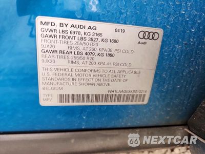 Zdjęcie 13 z 13 samochodu: 2019 AUDI E-TRON PREMIUM PLUS VIN:WA1LAAGE8KB010214 - miniatura
