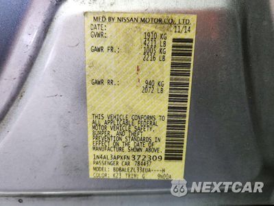 Zdjęcie 12 z 12 samochodu: 2015 NISSAN ALTIMA 2.5 S VIN:1N4AL3APXFN372309 - miniatura