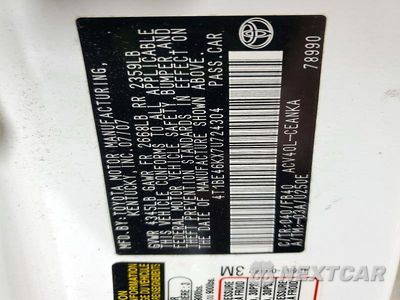 Zdjęcie 12 z 12 samochodu: 2007 TOYOTA CAMRY LE VIN:4T1BE46KX7U724304 - miniatura