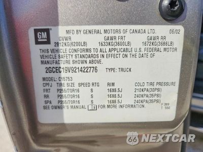 Zdjęcie 13 z 13 samochodu: 2002 CHEVROLET SILVERADO C1500 VIN:2GCEC19V921422776 - miniatura