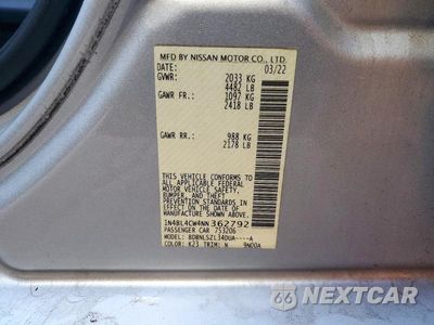 Zdjęcie 12 z 12 samochodu: 2022 NISSAN ALTIMA SR VIN:1N4BL4CW4NN362792 - miniatura