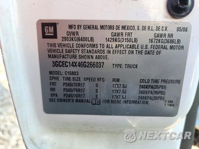 Zdjęcie 12 z 12 samochodu: 2006 CHEVROLET SILVERADO C1500 VIN:3GCEC14X46G266037 - miniatura