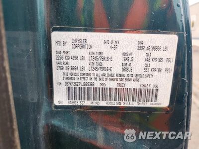 Zdjęcie 12 z 12 samochodu: 1997 DODGE RAM 2500 VIN:1B7KF26Z7VJ609368 - miniatura