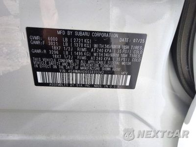 Zdjęcie 13 z 13 samochodu: 2025 SUBARU ASCENT PREMIUM VIN:4S4WMAAD6S3433342 - miniatura
