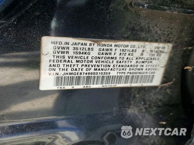 Zdjęcie 12 z 12 samochodu: 2009 HONDA FIT SPORT VIN:JHMGE87499S015359 - miniatura