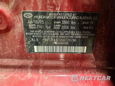 Zdjęcie 12 z 12 samochodu: 2016 HYUNDAI ELANTRA SE VIN:5NPDH4AE0GH728796 - miniatura