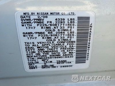 Zdjęcie 14 z 14 samochodu: 2008 NISSAN ROGUE S VIN:JN8AS58T98W019430 - miniatura