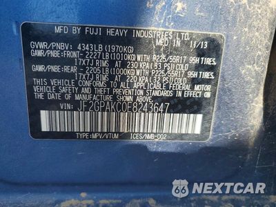 Zdjęcie 13 z 13 samochodu: 2014 SUBARU XV CROSSTREK 2.0 LIMITED VIN:JF2GPAKC0E8243647 - miniatura