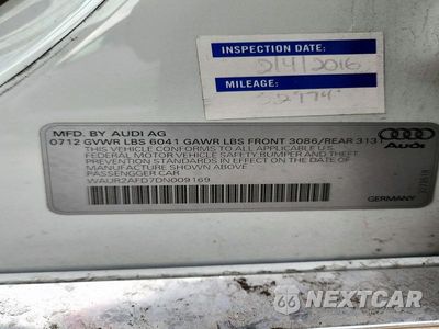 Zdjęcie 11 z 11 samochodu: 2013 AUDI A8 L QUATTRO VIN:WAUR2AFD7DN009169 - miniatura