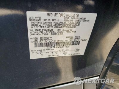 Zdjęcie 12 z 12 samochodu: 2017 FORD TAURUS LIMITED VIN:1FAHP2J85HG144439 - miniatura