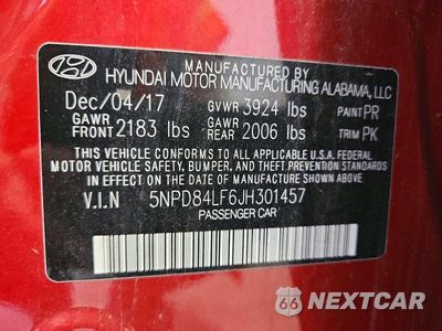 Zdjęcie 13 z 13 samochodu: 2018 HYUNDAI ELANTRA SEL VIN:5NPD84LF6JH301457 - miniatura