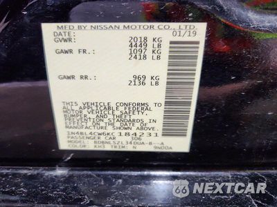 Zdjęcie 12 z 12 samochodu: 2019 NISSAN ALTIMA SR VIN:1N4BL4CW6KC184231 - miniatura