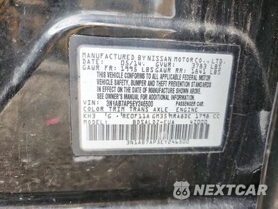 Zdjęcie 12 z 12 samochodu: 2014 NISSAN SENTRA SV VIN:3N1AB7AP5EY246500 - miniatura