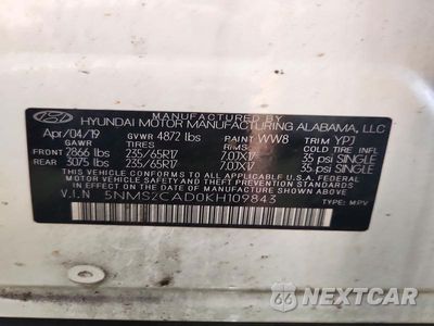 Zdjęcie 14 z 14 samochodu: 2019 HYUNDAI SANTA FE SE VIN:5NMS2CAD0KH109843 - miniatura
