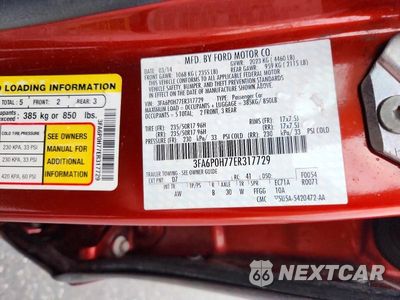 Zdjęcie 12 z 12 samochodu: 2014 FORD FUSION SE VIN:3FA6P0H77ER317729 - miniatura