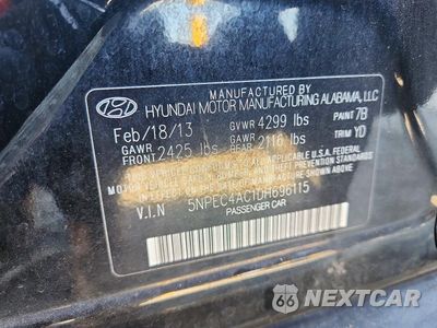 Zdjęcie 13 z 13 samochodu: 2013 HYUNDAI SONATA LIMITED VIN:5NPEC4AC1DH696115 - miniatura