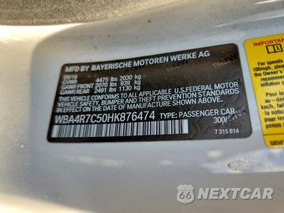 Zdjęcie 12 z 12 samochodu: 2017 BMW 430I VIN:WBA4R7C50HK876474 - miniatura