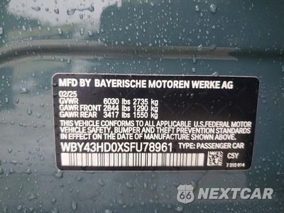 Zdjęcie 12 z 12 samochodu: 2025 BMW I4 XDRIVE 40 VIN:WBY43HD0XSFU78961 - miniatura