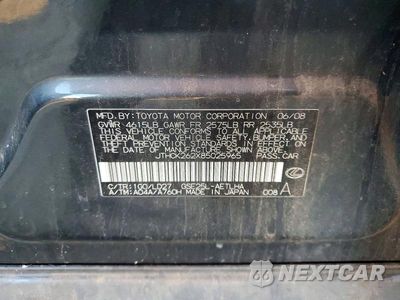 Zdjęcie 12 z 12 samochodu: 2008 LEXUS IS 250 VIN:JTHCK262X85025965 - miniatura