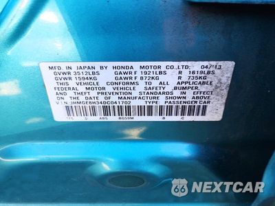 Zdjęcie 12 z 12 samochodu: 2013 HONDA FIT VIN:JHMGE8H34DC041702 - miniatura
