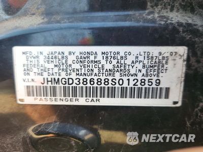 Zdjęcie 12 z 12 samochodu: 2008 HONDA FIT SPORT VIN:JHMGD38688S012859 - miniatura