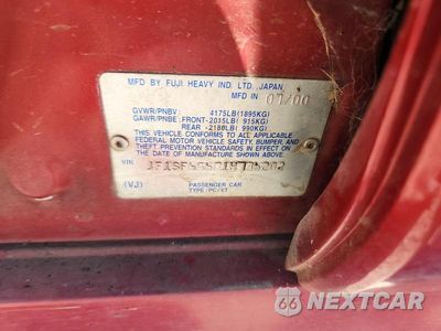 Zdjęcie 13 z 13 samochodu: 2001 SUBARU FORESTER S VIN:JF1SF65681H736202 - miniatura