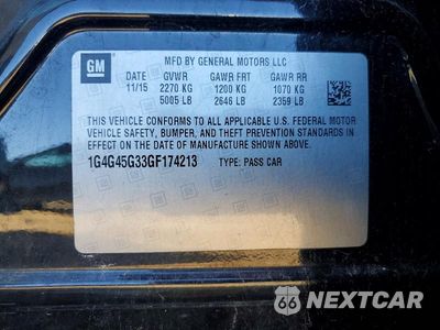 Zdjęcie 13 z 13 samochodu: 2016 BUICK LACROSSE SPORT TOURING VIN:1G4G45G33GF174213 - miniatura