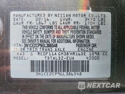 Zdjęcie 13 z 13 samochodu: 2016 NISSAN VERSA NOTE SV VIN:3N1CE2CP9GL386548 - miniatura