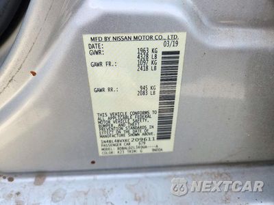 Zdjęcie 12 z 12 samochodu: 2019 NISSAN ALTIMA S VIN:1N4BL4BVXKC209611 - miniatura