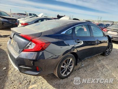 Trzecie zdjęcie samochodu z tyłu: 2021 HONDA CIVIC EXL VIN:19XFC1F74ME001046 - miniatura