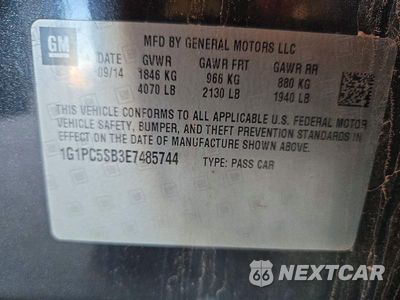 Zdjęcie 12 z 12 samochodu: 2014 CHEVROLET CRUZE LT VIN:1G1PC5SB3E7485744 - miniatura