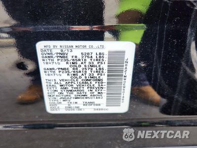 Zdjęcie 12 z 12 samochodu: 2014 NISSAN MURANO SV VIN:JN8AZ1MW0EW501462 - miniatura