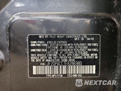Zdjęcie 13 z 13 samochodu: 2014 SUBARU XV CROSSTREK 2.0 PREMIUM VIN:JF2GPACC7E8286980 - miniatura