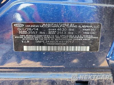 Zdjęcie 13 z 13 samochodu: 2015 HYUNDAI SONATA SPORT 2.0T VIN:5NPE34AB2FH119717 - miniatura