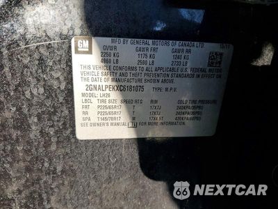 Zdjęcie 13 z 13 samochodu: 2012 CHEVROLET EQUINOX LT VIN:2GNALPEKXC6181075 - miniatura