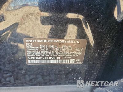 Zdjęcie 12 z 12 samochodu: 2018 BMW X3 XDRIVE30I VIN:5UXTR9C53JLD58810 - miniatura