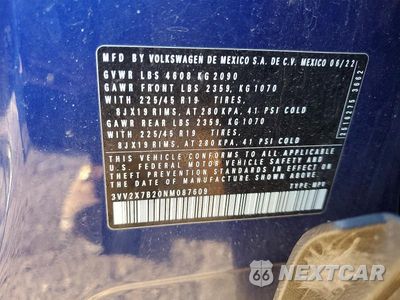 Zdjęcie 13 z 13 samochodu: 2022 VOLKSWAGEN TAOS SEL VIN:3VV2X7B20NM087609 - miniatura