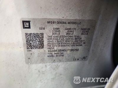 Zdjęcie 12 z 12 samochodu: 2018 CHEVROLET CRUZE LT VIN:1G1BE5SM5J7195750 - miniatura