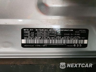 Zdjęcie 13 z 13 samochodu: 2022 MITSUBISHI OUTLANDER SEL VIN:JA4J3VA88NZ089875 - miniatura