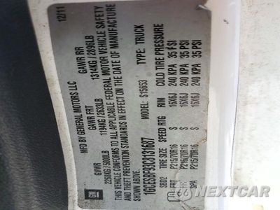 Zdjęcie 12 z 12 samochodu: 2012 CHEVROLET COLORADO VIN:1GCESBF93C8131687 - miniatura