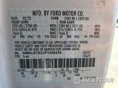 Zdjęcie 12 z 12 samochodu: 2023 FORD TRANSIT CONNECT XL DELIVERY VAN VIN:NM0LS7S21P1549254 - miniatura