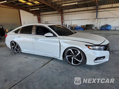Czwarte zdjęcie samochodu z boku: 2018 HONDA ACCORD SPORT VIN:1HGCV2E39JA049224 - miniatura
