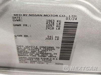 Zdjęcie 12 z 12 samochodu: 2024 NISSAN ALTIMA SV VIN:1N4BL4DVXRN398241 - miniatura