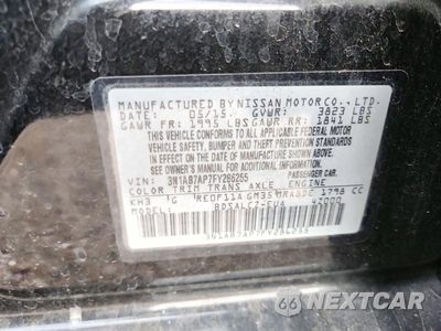 Zdjęcie 12 z 12 samochodu: 2015 NISSAN SENTRA S VIN:3N1AB7AP7FY286255 - miniatura